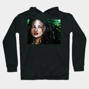 Birds Nest (Portrait of the night girl) Hoodie